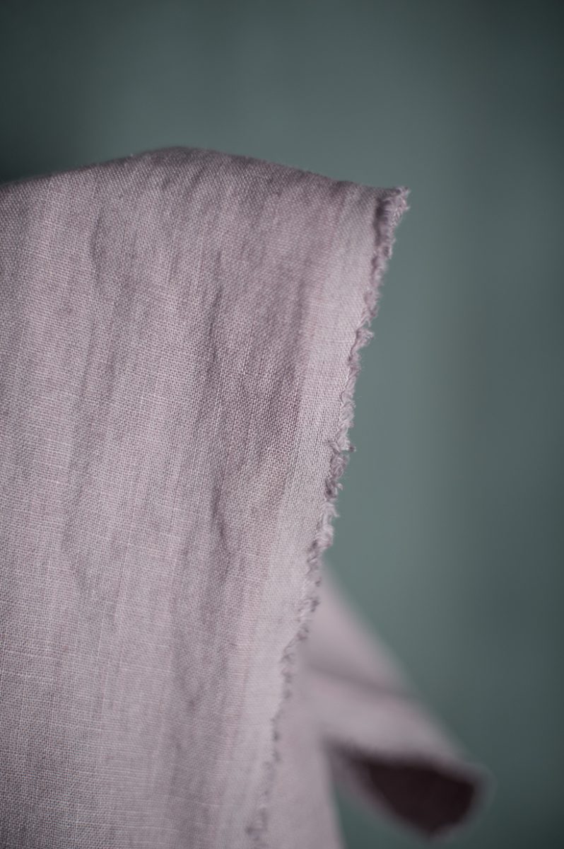 Linen Fabric - Calamine - 90cm end of roll