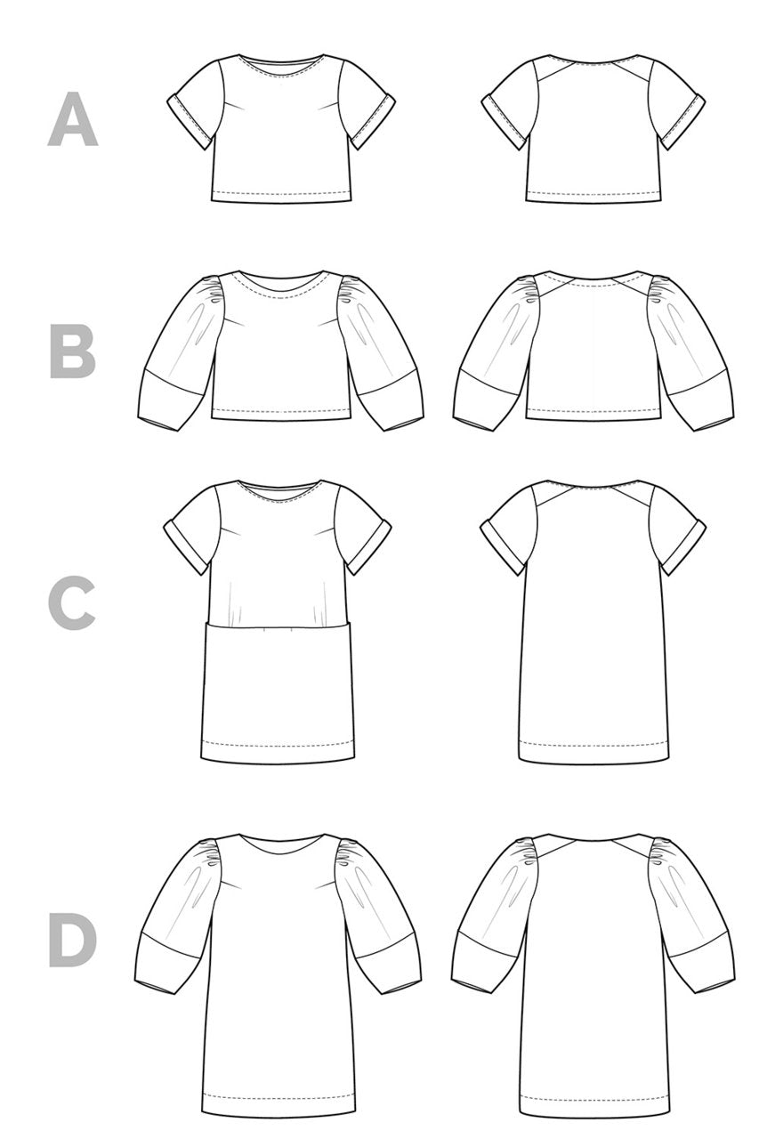 Cielo Top & Dress Sewing Pattern