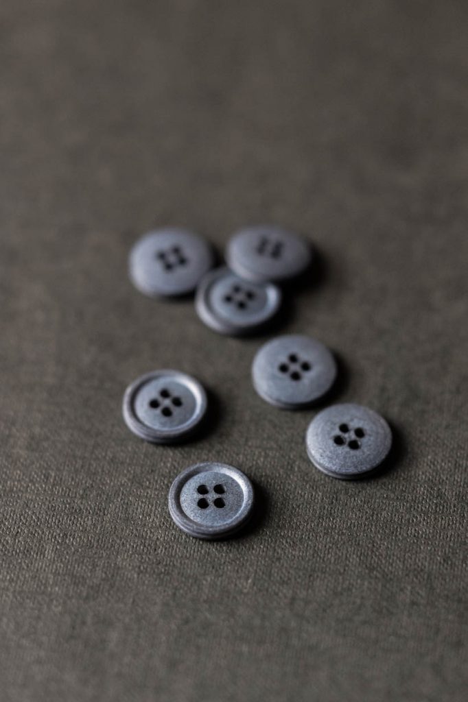 Cotton Button - Bazaar Grey 15mm