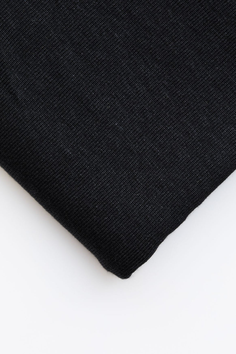 Fine Rib Jersey Fabric - Black
