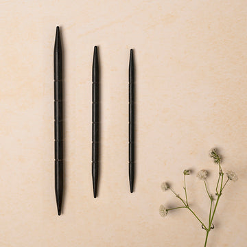 Ebony Cable Needles - set of 3