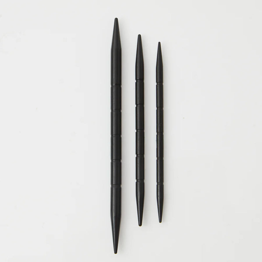 Ebony Cable Needles - set of 3