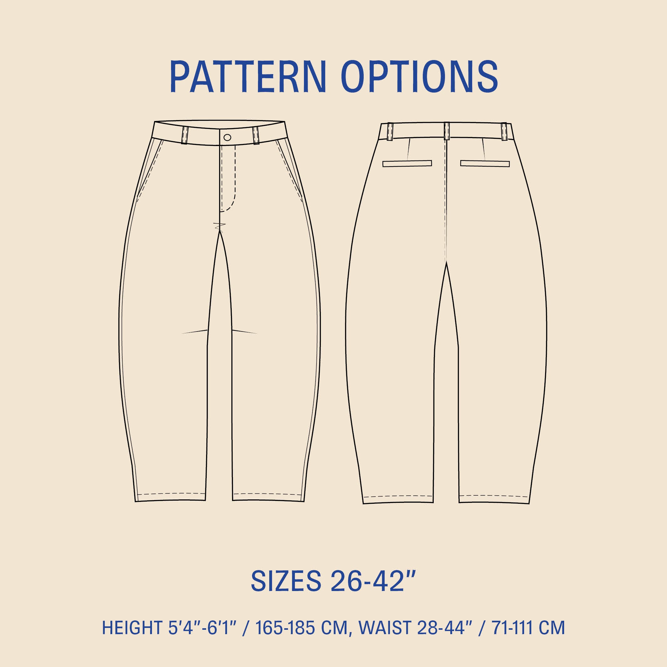 Barrel Chino Pants Sewing Pattern (PDF) – The Uncommon Thread