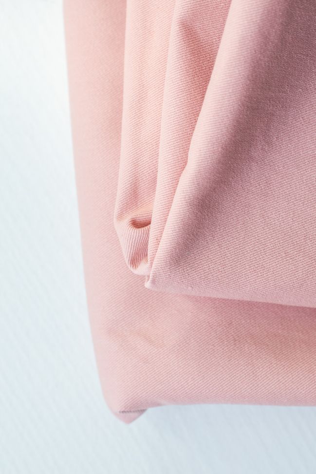 Washed Cotton Twill Fabric - Rose