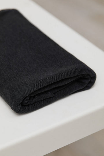Fine Rib Jersey Fabric - Black