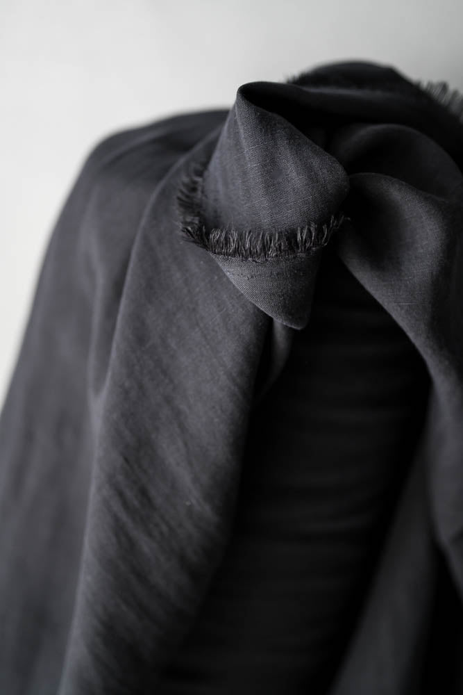 Tencel Linen Fabric - Black