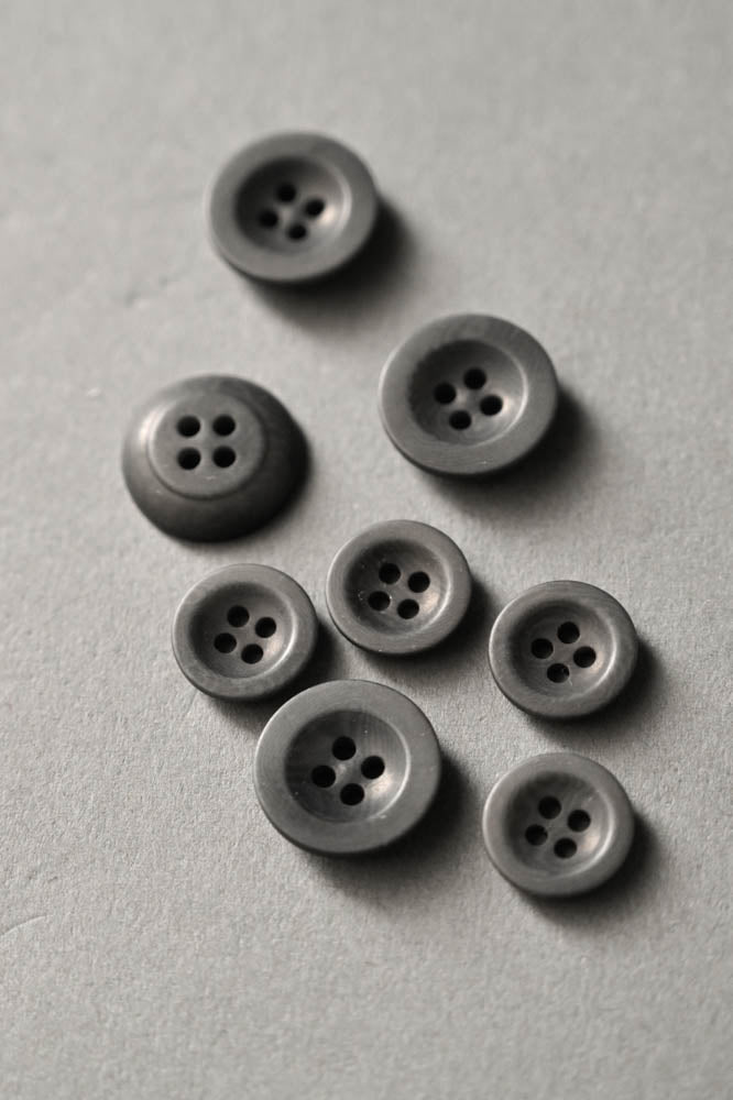 Grey Corozo Button 14mm