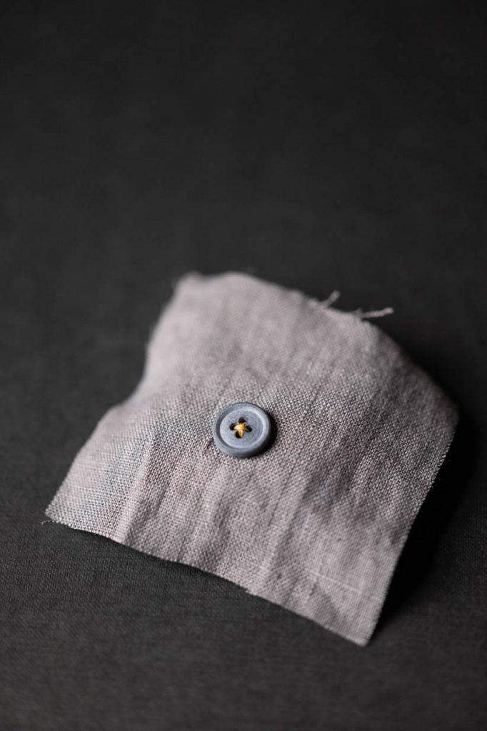 Cotton Button - Polar Grey 15mm